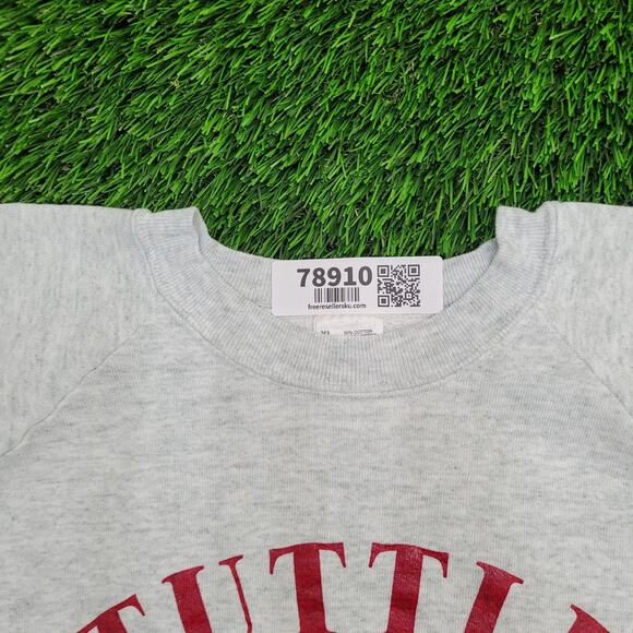 Vintage Tuttle Basketball Cropped Sweatshirt Large 22x23 USA - Picture 11 of 14